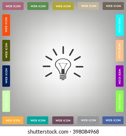 Light lamp sign icon. Idea symbol.