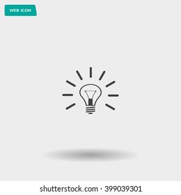 Light lamp sign icon. Idea symbol.