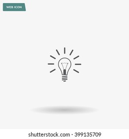 Light lamp sign icon. Idea symbol.