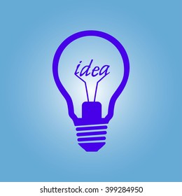 Light lamp sign icon. Idea symbol.