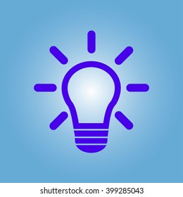 Light lamp sign icon. Idea symbol.