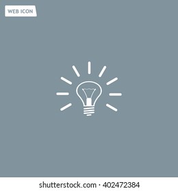 Light lamp sign icon. Idea symbol.