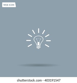 Light lamp sign icon. Idea symbol.