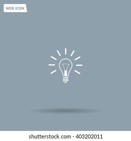 Light lamp sign icon. Idea symbol.