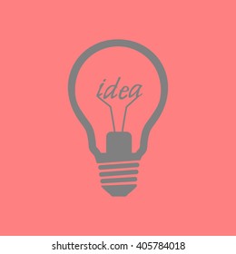 Light lamp sign icon. Idea symbol.