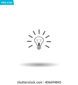 Light lamp sign icon. Idea symbol.