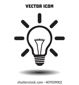 Light lamp sign icon. Idea bulb symbol.