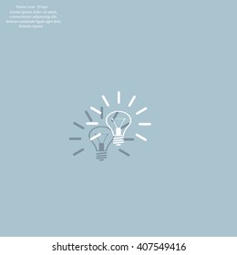 Light lamp sign icon. Idea symbol.