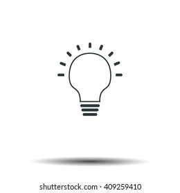 Light lamp sign icon. Idea symbol.