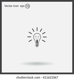 Light lamp sign icon. Idea symbol.
