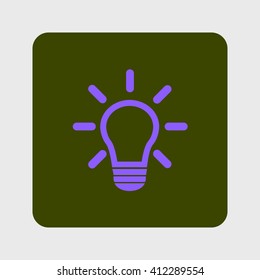 Light lamp sign icon. Idea symbol.