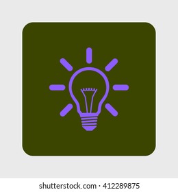 Light lamp sign icon. Idea bulb symbol.