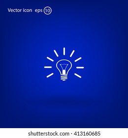 Light lamp sign icon. Idea symbol.