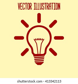Light lamp sign icon. Idea bulb symbol.