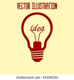 Light lamp sign icon. Idea symbol.