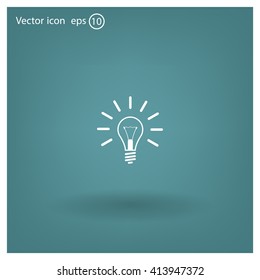 Light lamp sign icon. Idea symbol.