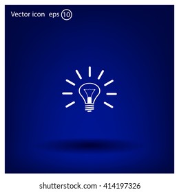 Light lamp sign icon. Idea symbol.