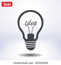 Light lamp sign icon. Idea symbol.