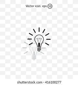 Light lamp sign icon. Idea symbol.