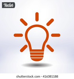Light lamp sign icon. Idea symbol.