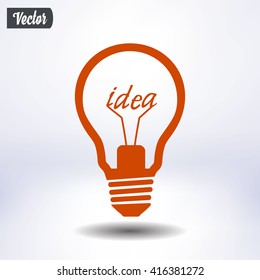 Light lamp sign icon. Idea symbol.