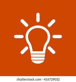 Light lamp sign icon. Idea symbol.