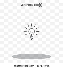 Light lamp sign icon. Idea symbol.