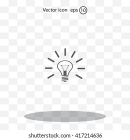 Light lamp sign icon. Idea symbol.