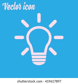 Light lamp sign icon. Idea symbol.