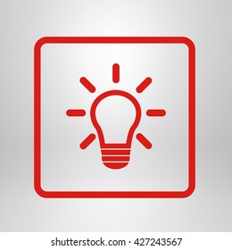 Light lamp sign icon. Idea symbol.