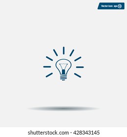 Light lamp sign icon. Idea symbol.