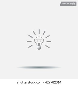 Light lamp sign icon. Idea symbol.