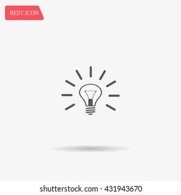 Light lamp sign icon. Idea symbol.