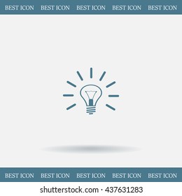 Light lamp sign icon. Idea symbol.