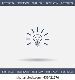 Light lamp sign icon. Idea symbol.