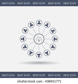 Light lamp sign icon. Idea symbol.