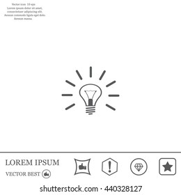 Light lamp sign icon. Idea symbol.