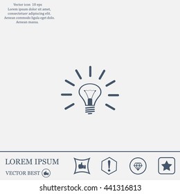 Light lamp sign icon. Idea symbol.