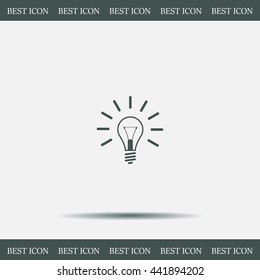 Light lamp sign icon. Idea symbol.