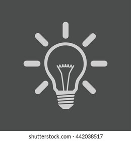 Light lamp sign icon. Idea bulb symbol.