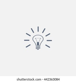 Light lamp sign icon. Idea symbol.