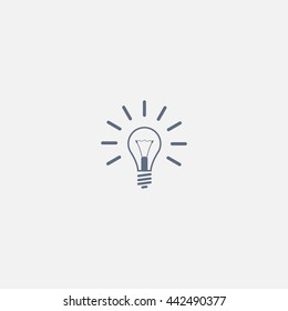 Light lamp sign icon. Idea symbol.
