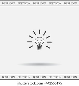 Light lamp sign icon. Idea symbol.