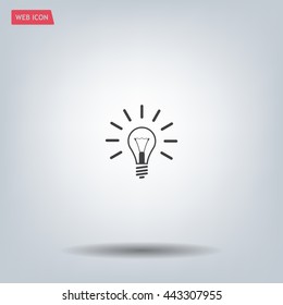 Light lamp sign icon. Idea symbol.