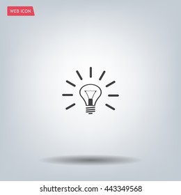 Light lamp sign icon. Idea symbol.