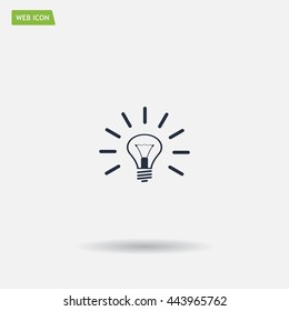 Light lamp sign icon. Idea symbol.