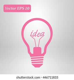 Light lamp sign icon. Idea symbol.