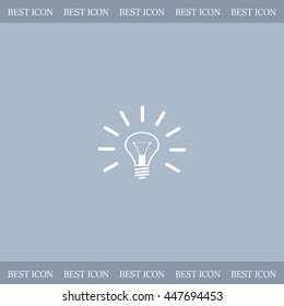Light lamp sign icon. Idea symbol.