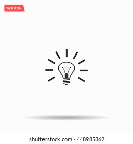 Light lamp sign icon. Idea symbol.