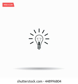 Light lamp sign icon. Idea symbol.